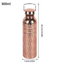 Load image into Gallery viewer, 800 ml Handmade Red Copper Water bottle